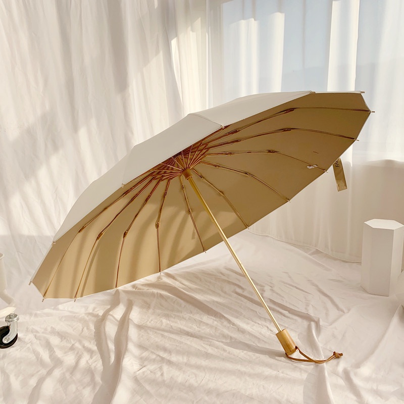 Dù Cỡ Lớn 16 Xương Phong Cách Nhật Bản Cổ Điển Chống Mưa Chống Nắng Chống Tia UV