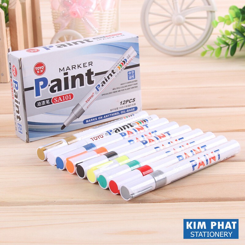 Bút sơn MARKER PAINT không phai màu, nhanh khô, chống thấm nước TOYO