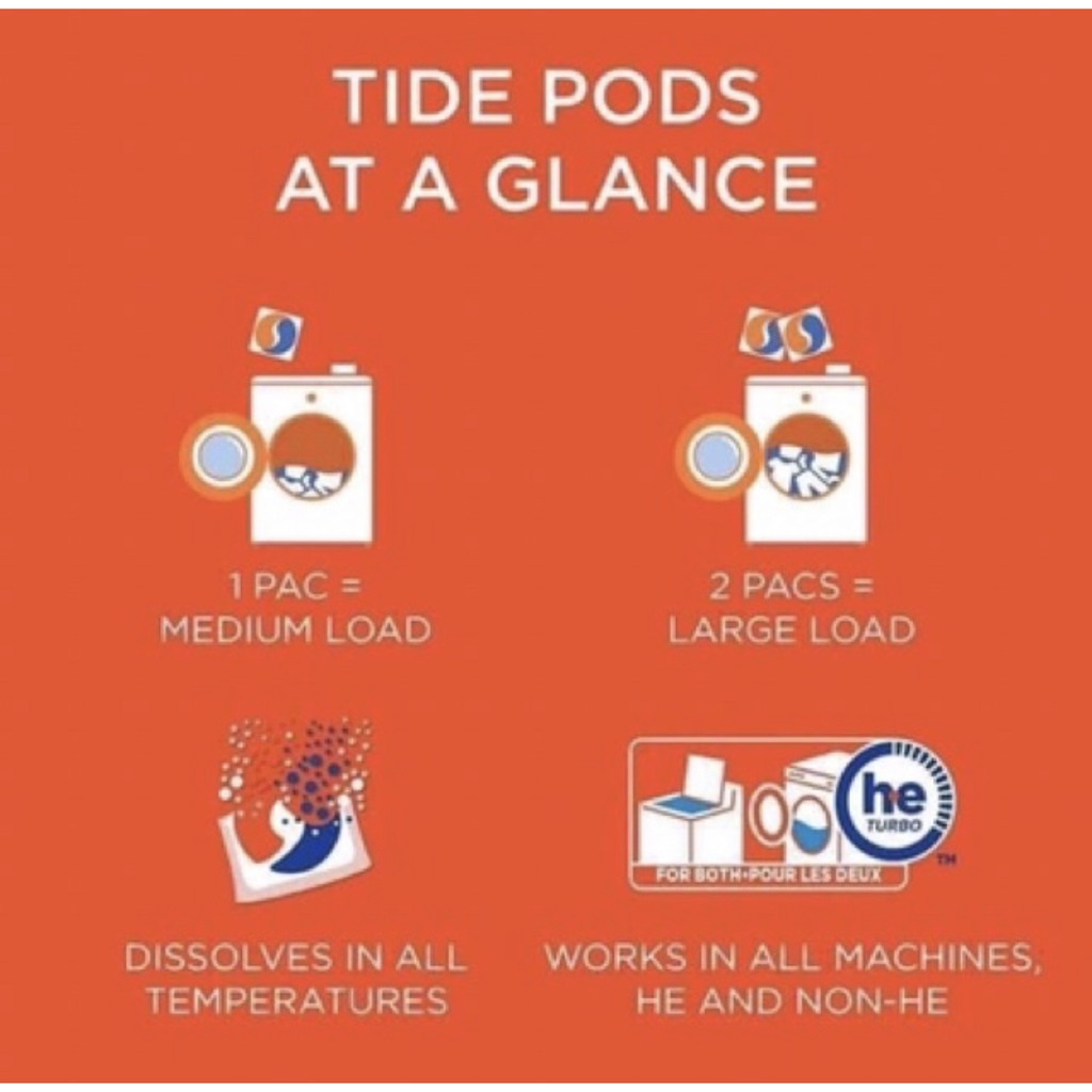 [CHÍNH HÃNG] Viên giặt Tide Pods 3 In 1 loại 42 viên