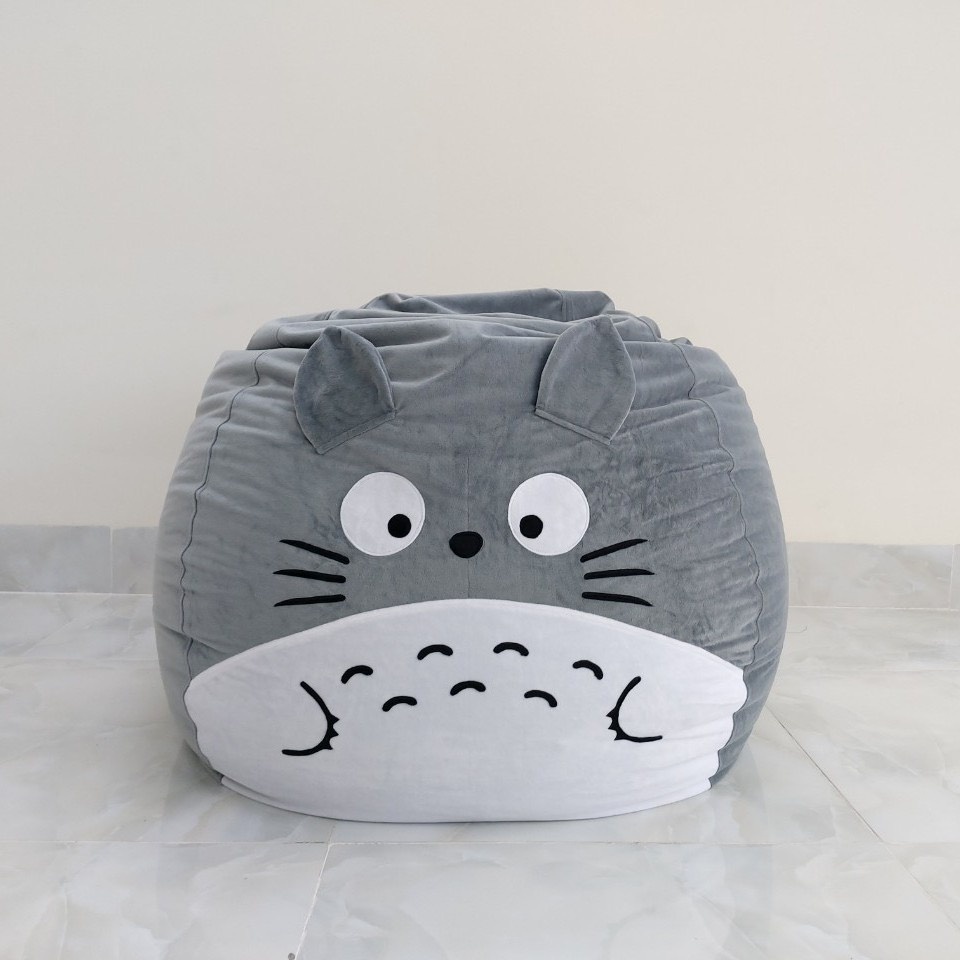 Combo bộ 3 ghế lười hạt xốp giúp bé yêu thích việc đọc sách hơn - Mèo Totoro