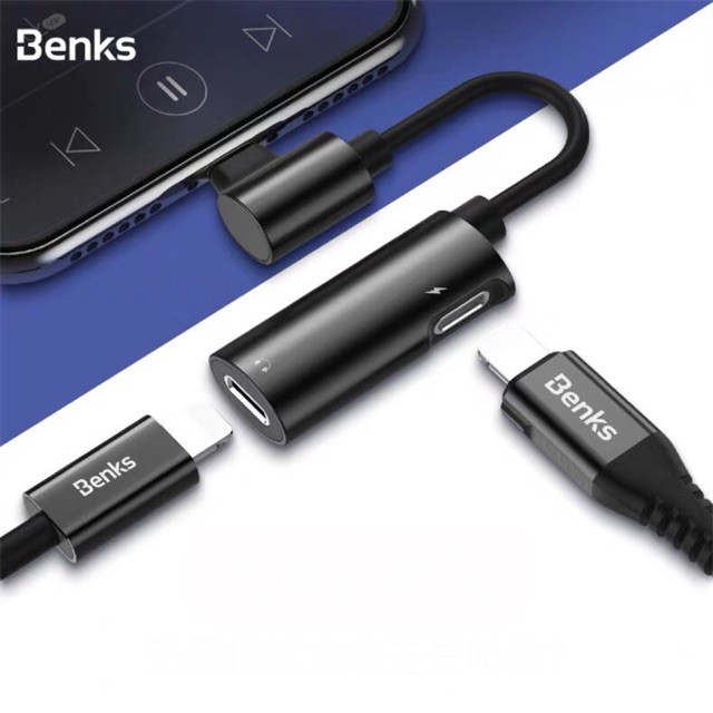 Cáp chuyển đổi 2 cổng lightning hỗ trợ míc đàm thoại vừa nghe vừa sạc MRYES
