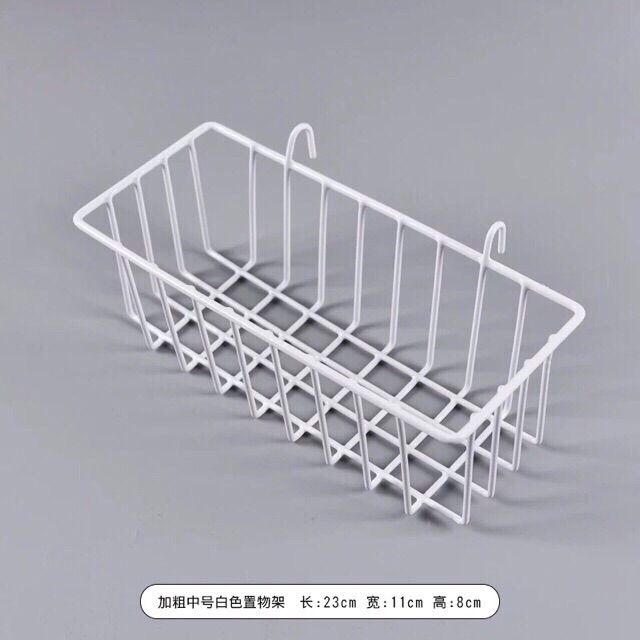 2 LƯỚI SẮT 35x45cm + 1 GIỎ SẮT TRANG TRÍ SIÊU HOT. Tặng kèm 4 móc dính và 10kepj gỗ