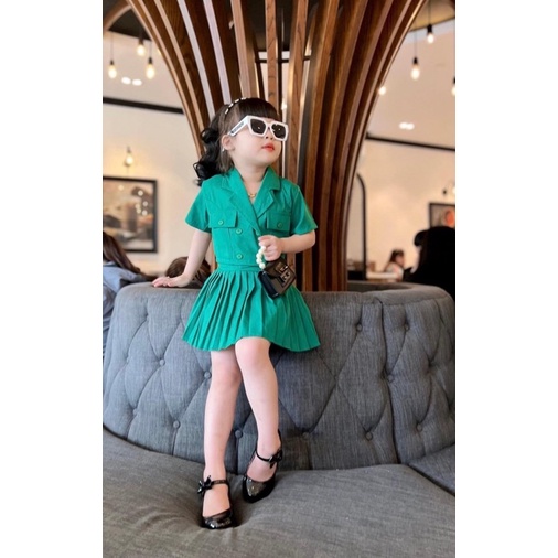 Set váy bé gái dạng vest xinh xắn, hot trend
