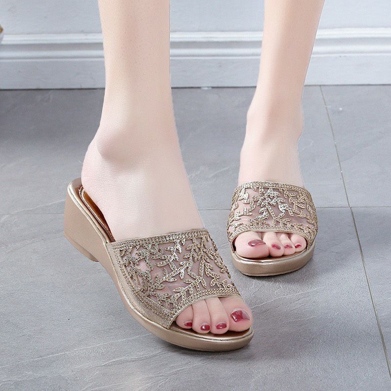Dép quai ngang cho mẹ đế xuồng cao 3.5cm