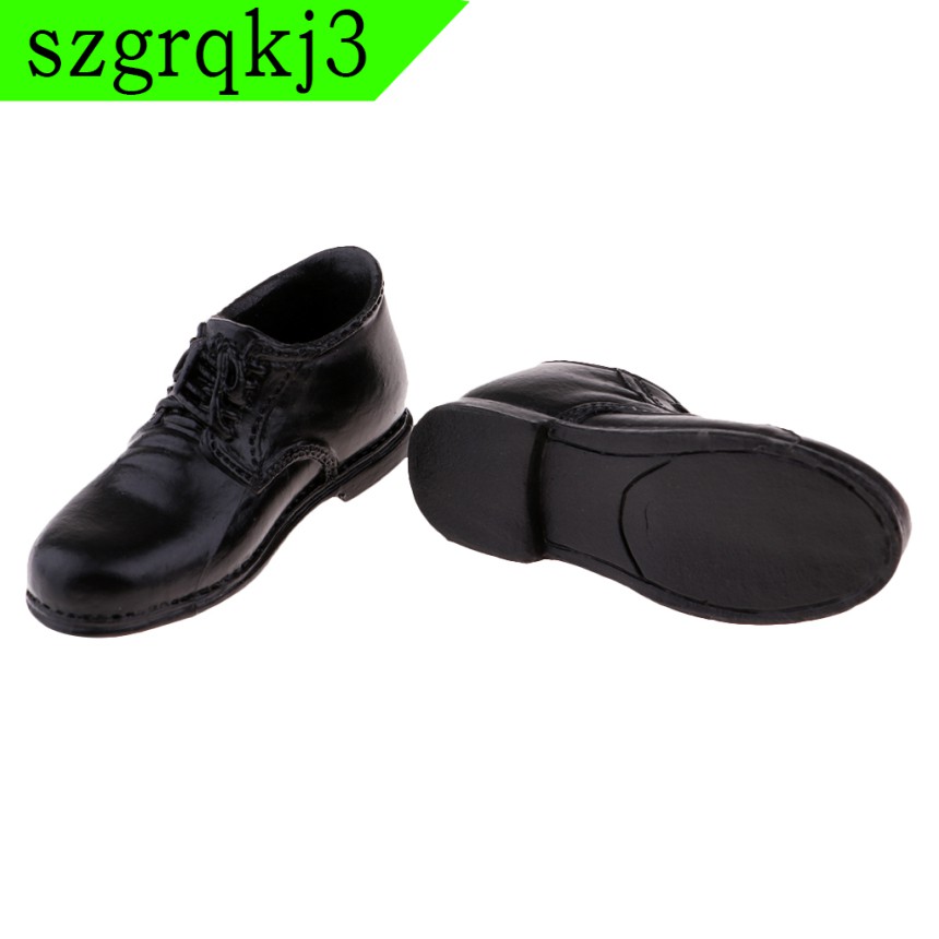 Giày Da Màu Đen Tỉ Lệ 1: 6 Cho Mô Hình Nhân Vật 12 ''