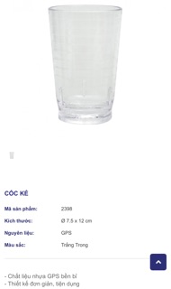 Cốc nước nhựa 540ml