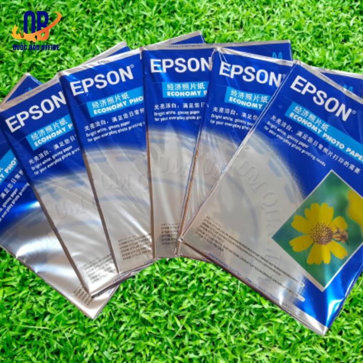 Giấy in ảnh A4 EPSON Hoa Cúc - Định Lượng 200Gsm - Giấy bóng 1 mặt - 20 tờ/ 1ream