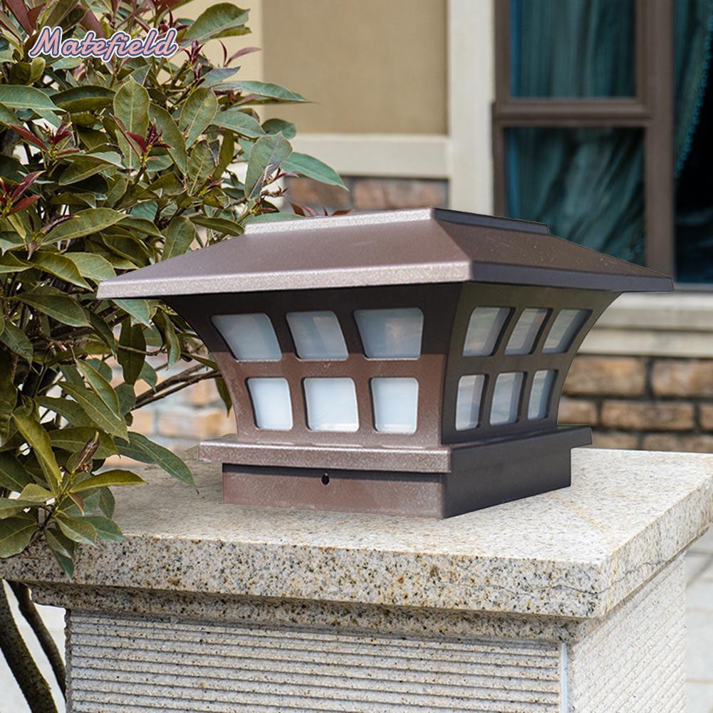 LED Solar Pillar Lamp Waterproof Courtyard Porch Lawn Garden Column Light