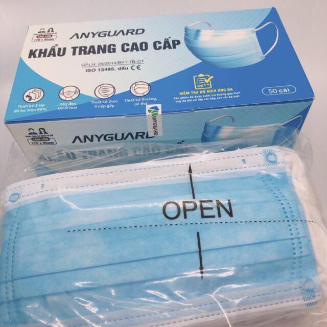 Khẩu trang người lớn Anyguard hộp 50 cái | BigBuy360 - bigbuy360.vn