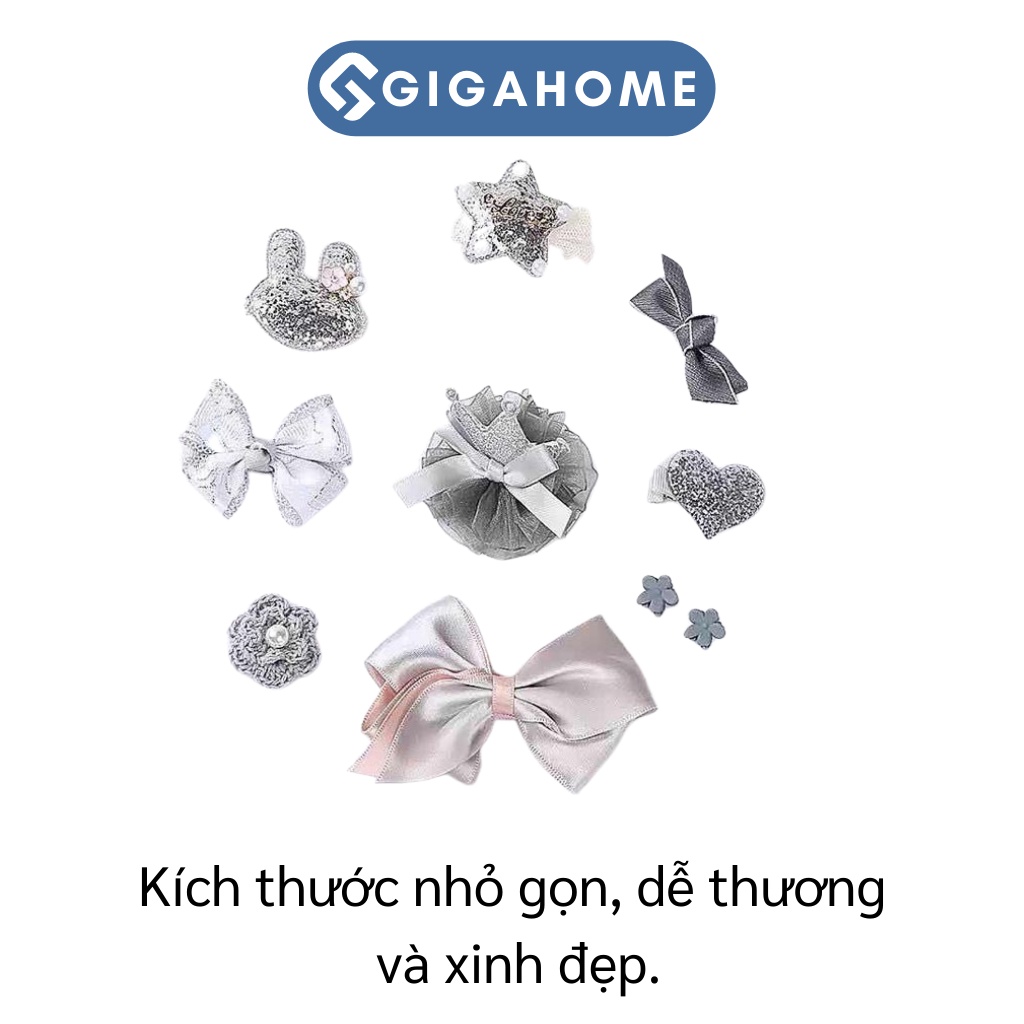 Hộp 10 Phụ Kiện Nơ, Kẹp Tóc Cho Bé GIGAHOME Giao Ngẫu Nhiên 4082