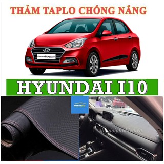 Thảm phủ taplo hyundai i10 2012 - 2020 da vân cacbon, thảm taplo