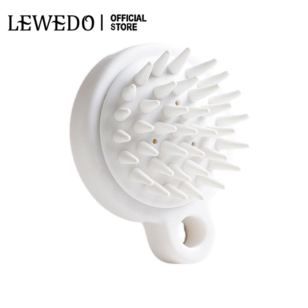 Lược silicone LEWEDO massage da đầu hình tròn chống tĩnh điện