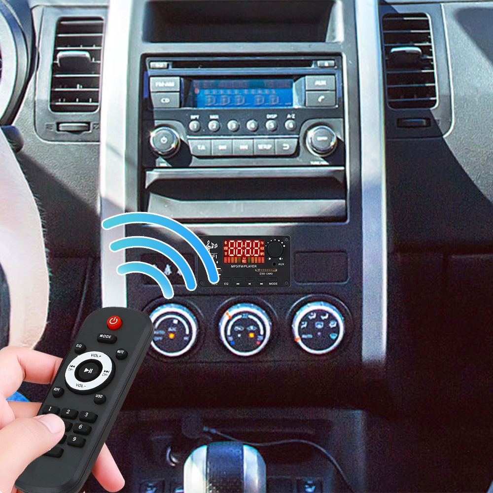 Bộ Khuếch Đại Âm Thanh MP3 2 * 50W 7-22V Bluetooth 5.0 Màn Hình Lớn Có Cổng USB Cho Loa / Xe Hơi