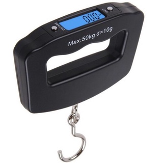 Cân hành lý điện tử cầm tay, cân treo mini 50kg dùng pin AAA màn hình LCD