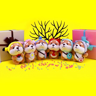 ▩INS web celebrity ornament cute shiba inu fluffy puppy dog dolls bags hang bag is hanged adorn adornment