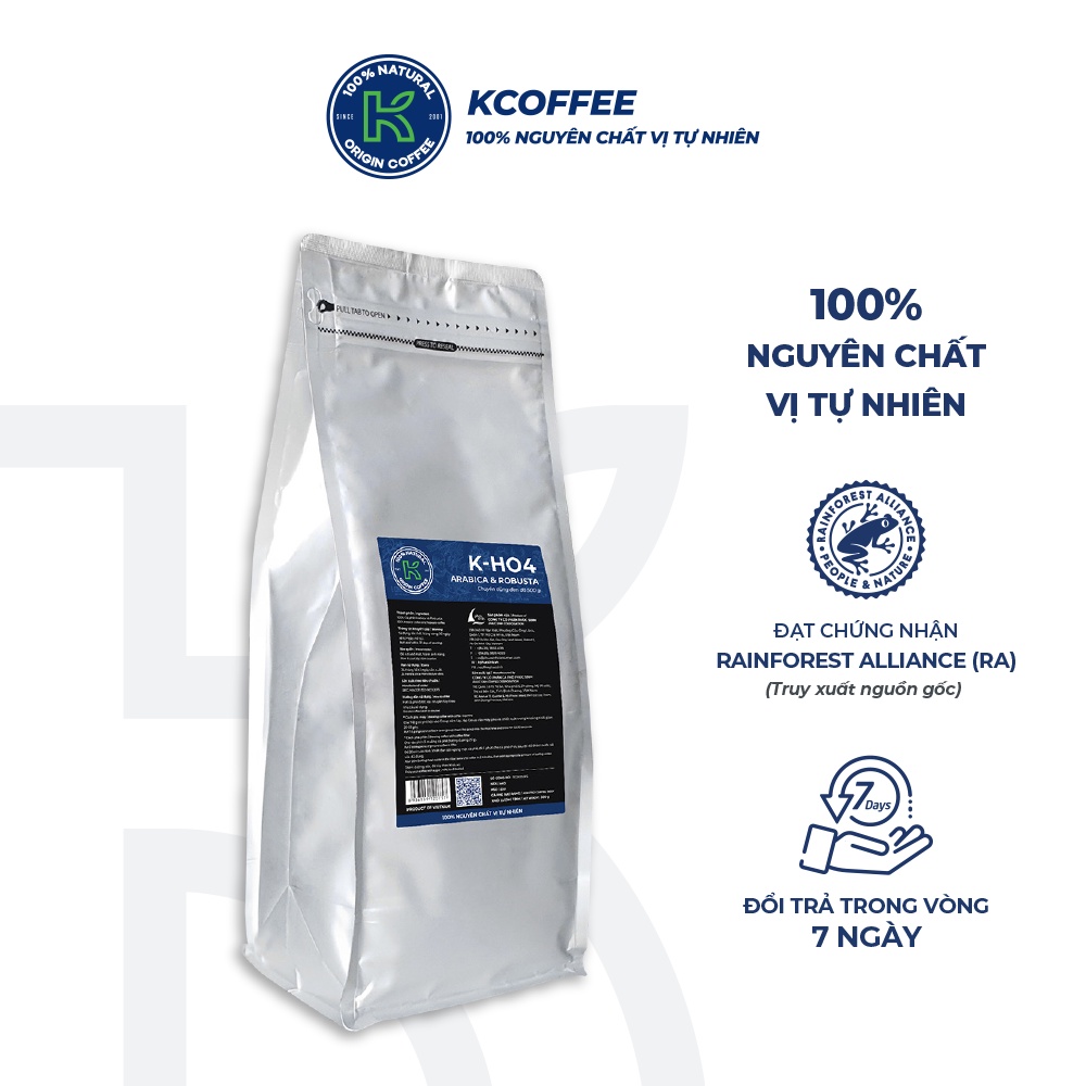 Cà phê nguyên chất xuất khẩu KHO4 500g thương hiệu K COFFEE