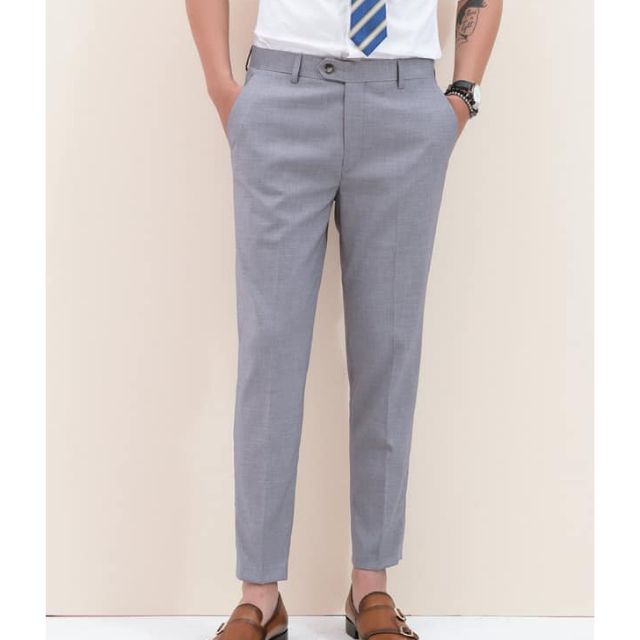 Quần Âu nam Xám Sáng F8888 QA004,Quần âu nam,quần tây nam cao cấp dáng ôm body Hàn Quốc vải chống nhăn chống xù