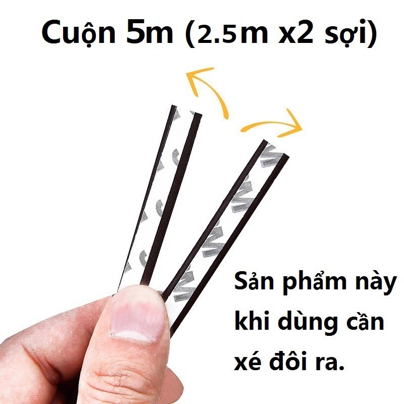 Ron Chặn Khe Cửa, Miếng Nẹp Khung Cửa Chống Gió Lùa Cách Âm, Chống Va Đập