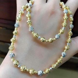 Combo vòng cổ lắc tay bi 2 màu nữ ảnh thật