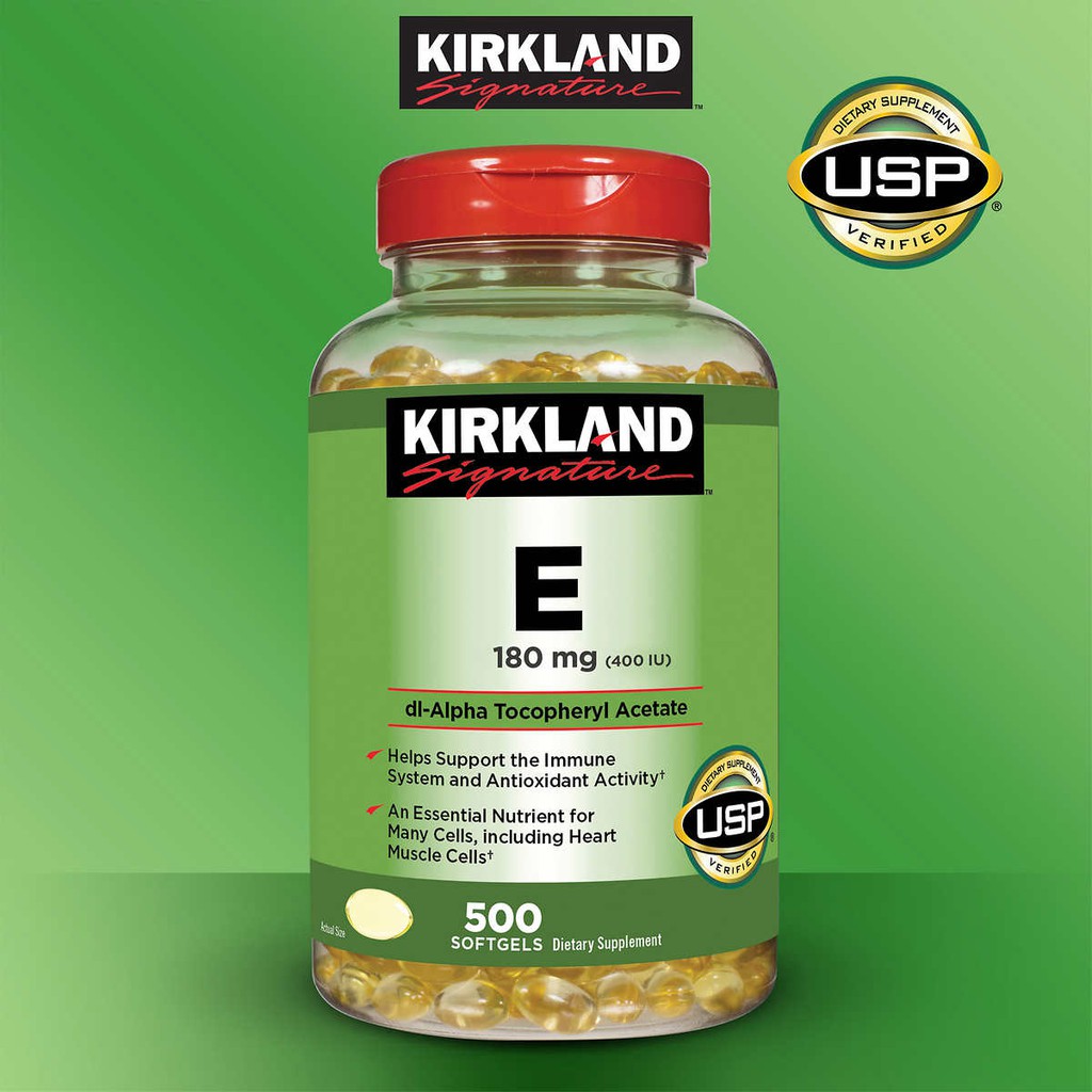 Kirkland Signature Vitamin E 180 mg., 500 viên của Mỹ