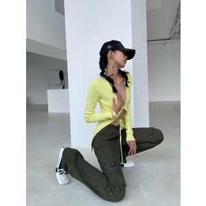 Quần Yếm Jean Dài Ống Rộng Lưng Cao Phong Cách Hip Hop Mẫu Mới 2022 Thời Trang Xuân Thu Cho Nữ