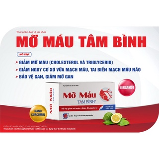 Mỡ máu tâm bình _hỗ trợ giảm mỡ máu,giảm mỡ gan
