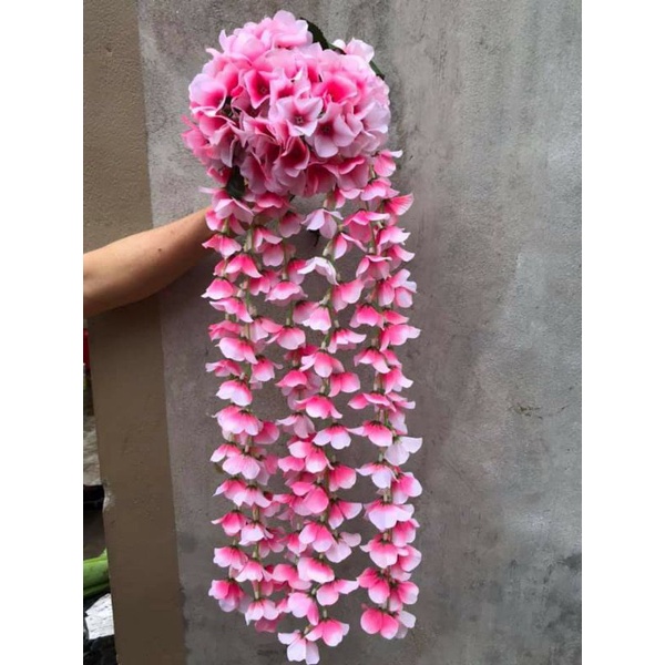 chùm rủ tú cầu trang trí góc treo tường, ban công
