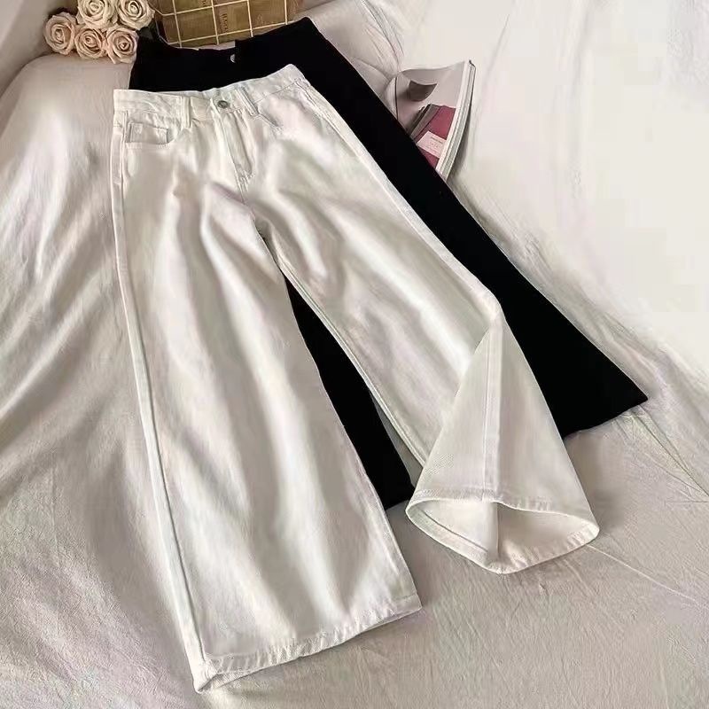 Jiashucheng Quần Jean Dài Ống Rộng Dáng Suông Kiểu Đường Phố Thời Trang Mùa Xuân Cho Nữ