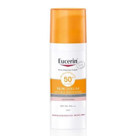 [CHÍNH HÃNG] Kem chống nắng Eucerin giúp giảm thâm nám Sun Serum Double Whitening SPF50+ tặng nước tẩy trang 100ml