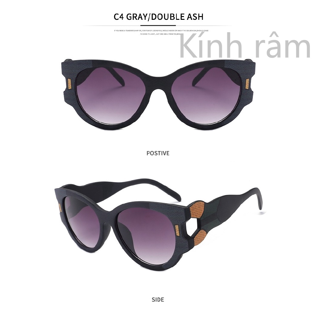 Kính mát mắt mèo oversize thiết kế hợp thời trang