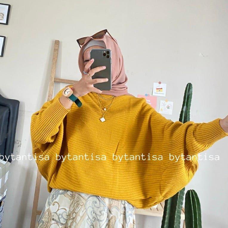 Giao Hàng 0% Áo Cánh Dơi Dệt Kim | Mô Hình Người Dơi Hàng Đầu | Đan Bên Ngoài Đan