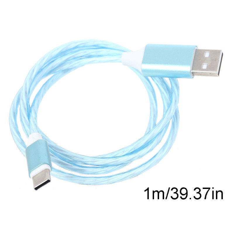 Dây Cáp Sạc Usb Type C Có Đèn Led 3 Chế Độ Cho Điện Thoại / Máy Tính Bảng Huawei