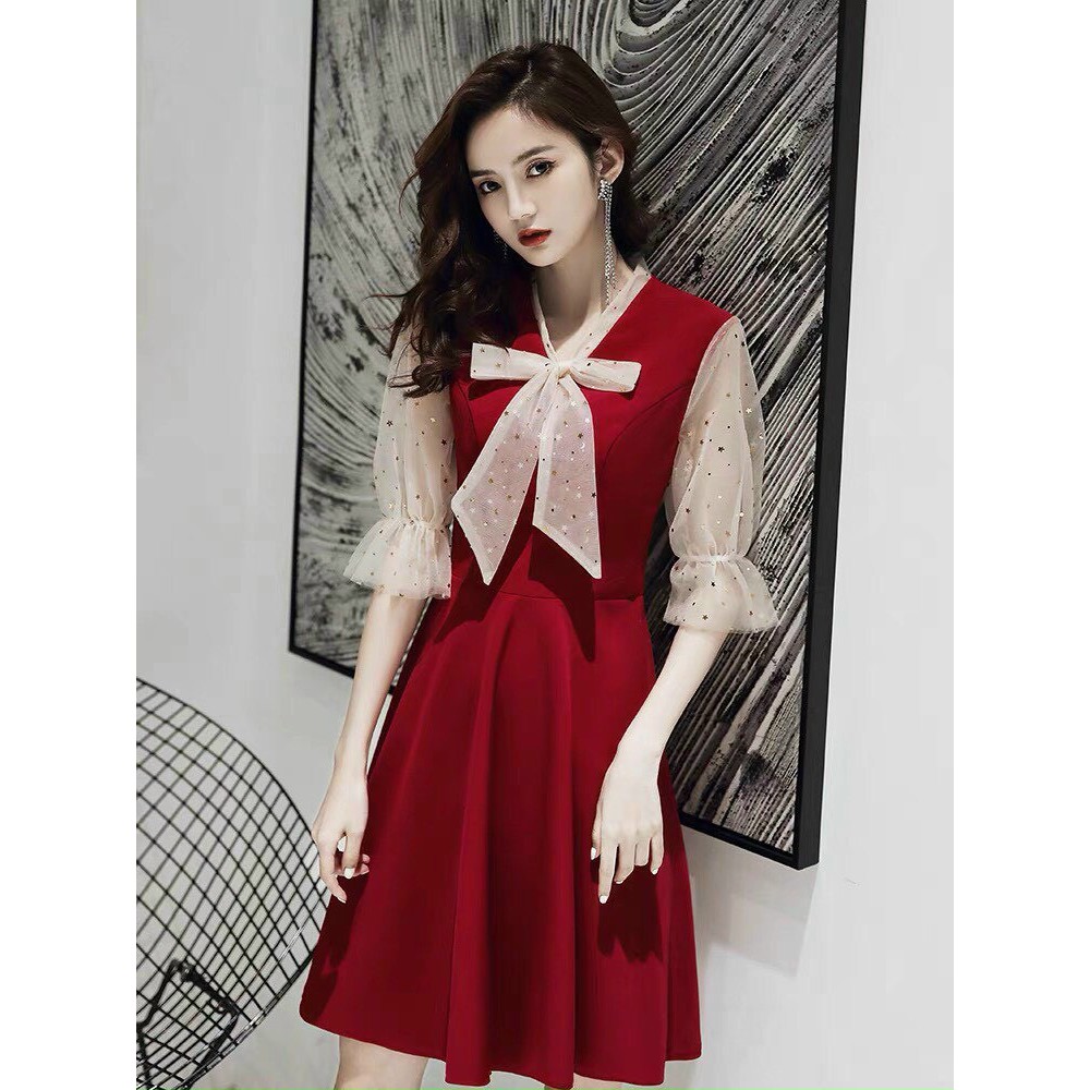 Váy Nữ Cá Tính, Đầm Xòe Dự Tiệc Sang Trọng Chất Liệu Umi Phối Lưới Kim Tuyến Siêu Dễ Thương Thời Trang Nữ Hoàng Nhi | BigBuy360 - bigbuy360.vn