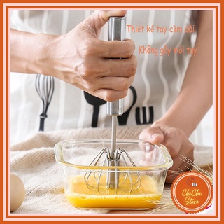 Dụng cụ đánh trứng trục xoay inox tiện ích, cây đánh trứng có trục xoay nhỏ gọn_CC888