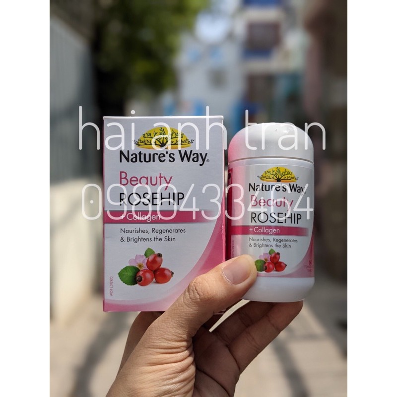 Viên uống Nature's Way Beauty Rosehip + Collagen 60 viên