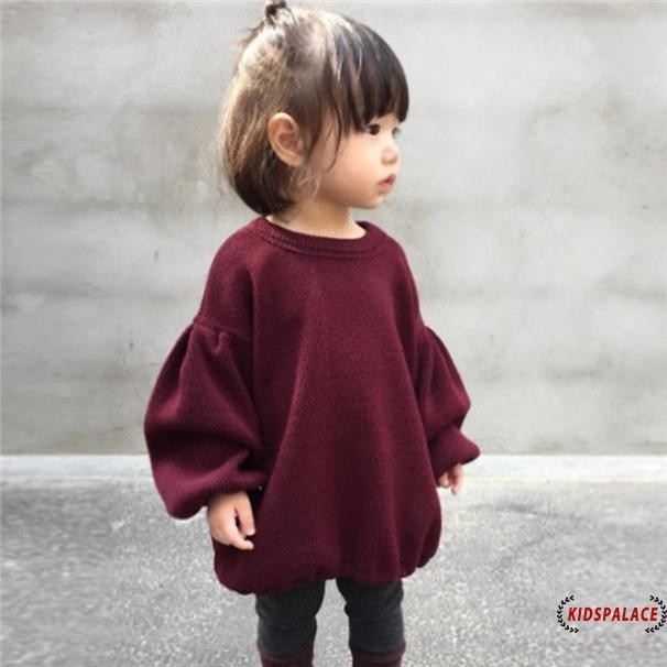 Áo sweater len tay dài phong cách thời trang ấm áp cho bé