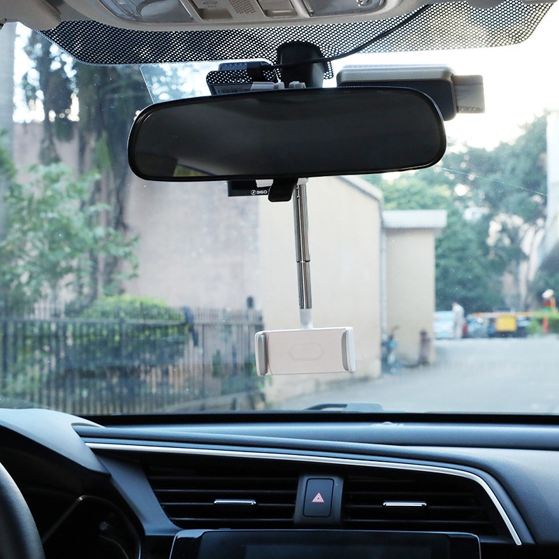 Giá Đỡ GPS Xoay 360 Độ Cho Xe Hơi ° Giá Đỡ Điện Thoại Kẹp Gương Chiếu Hậu Xe Hơi Xoay Được Tiện
