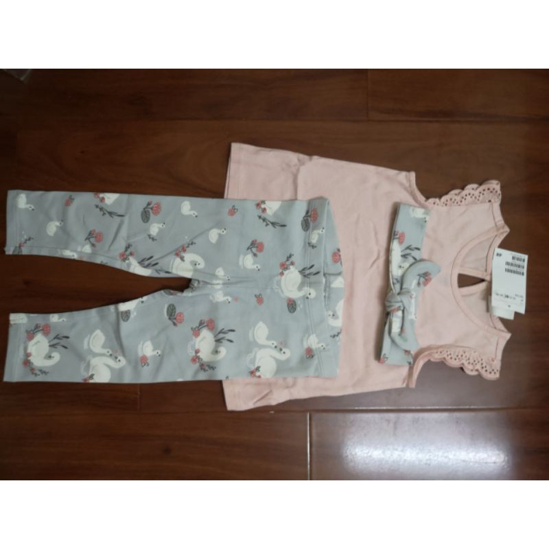 Set đồ bộ có băng đô cho bé H&M Auth HM