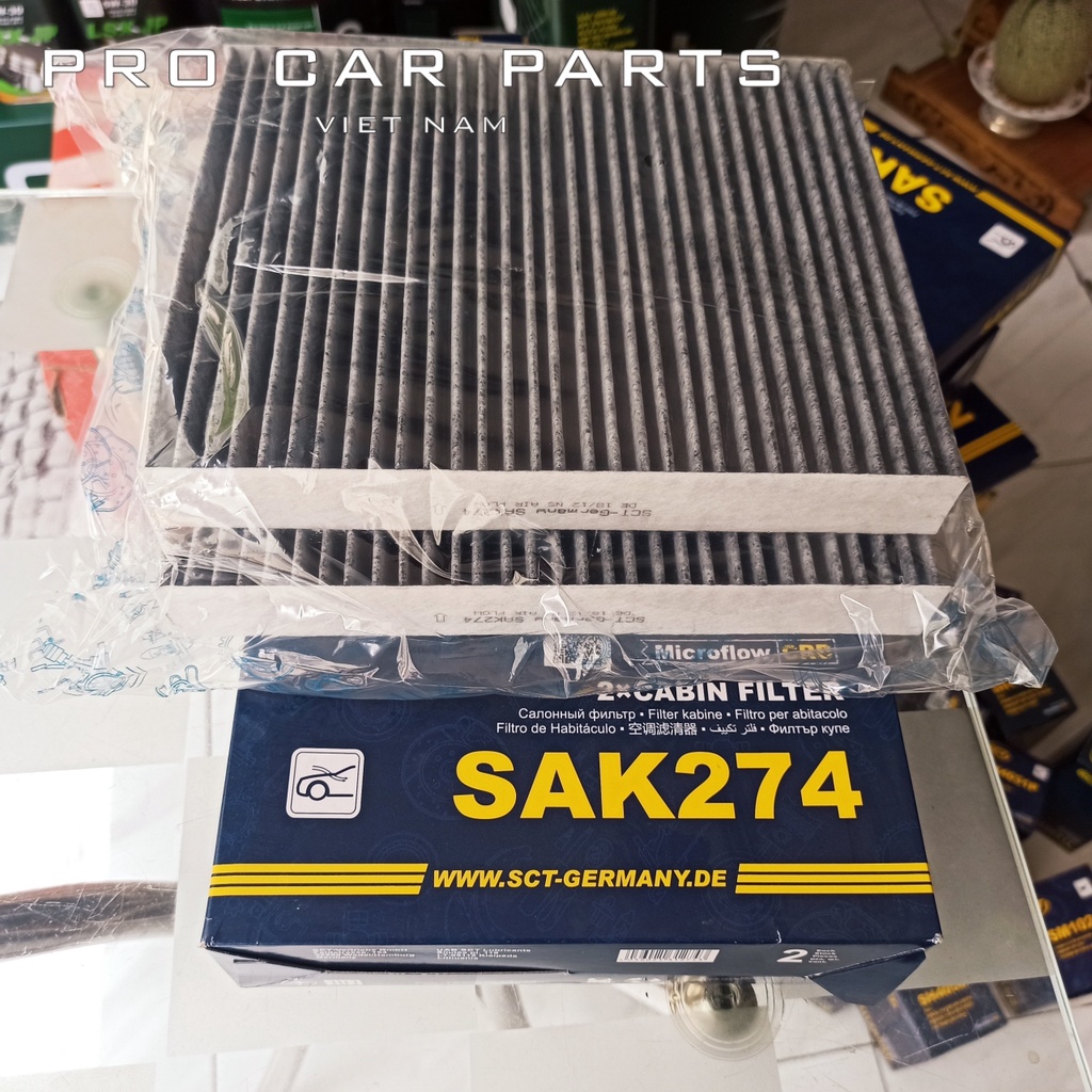 Lọc Gió Điều Hoà BMW  320i, 520i, 523i, 528i, 535i, 640i, 730i, 740i SCT GERMANY SAK 274