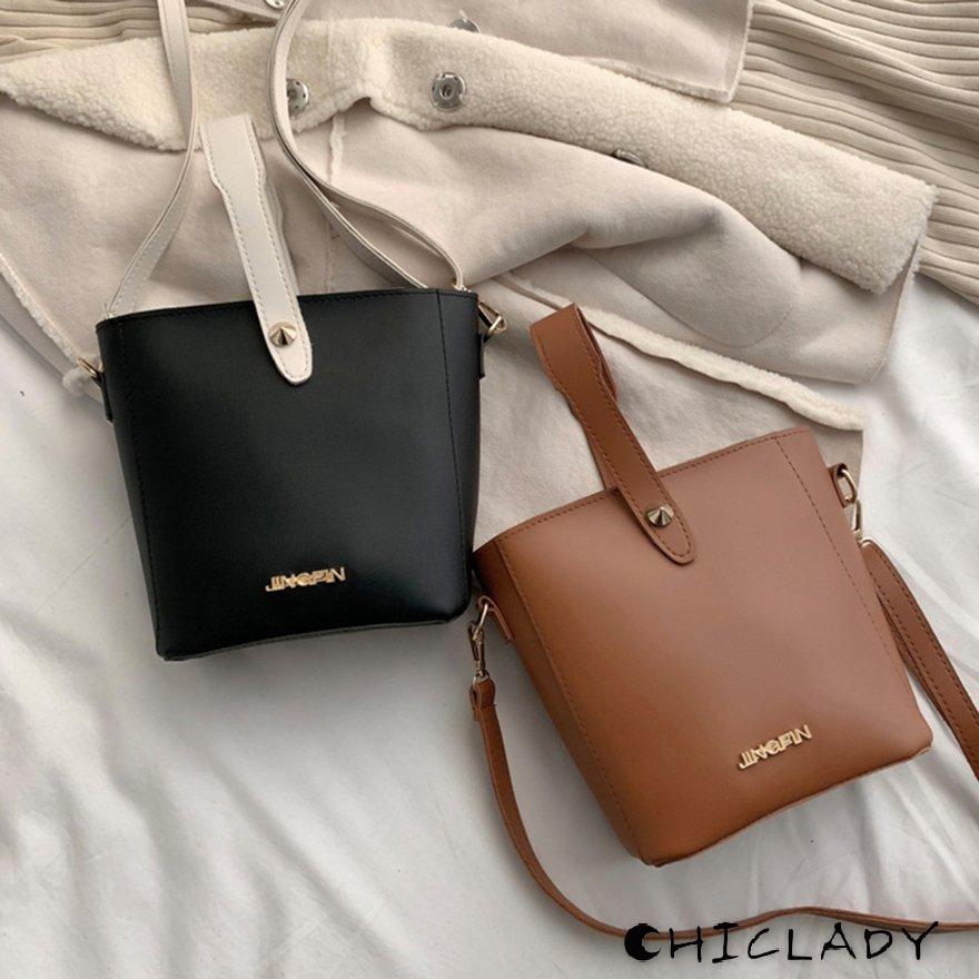 【miễn phí vận chuyển】Leisure Fashion Light Weight Bucket Bag Shoulder Shopping Bag Crossbody bag