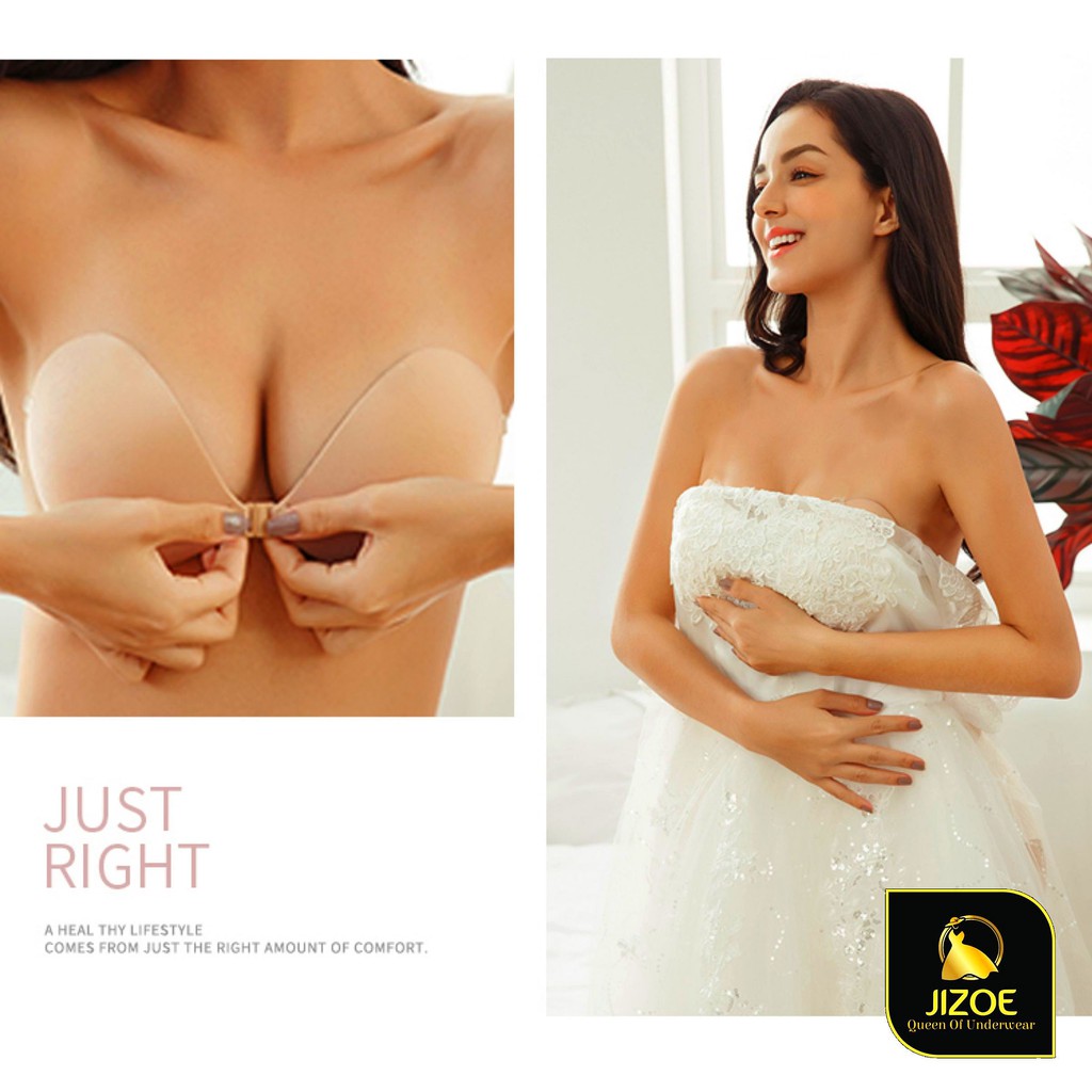 Áo Bra dán ngực nữ bàn tay Cao Cấp siêu dính dễ thương cài trước nâng ngực tạo khe đẹp SEXY gợi cảm giá rẻ JIZOE MDT08