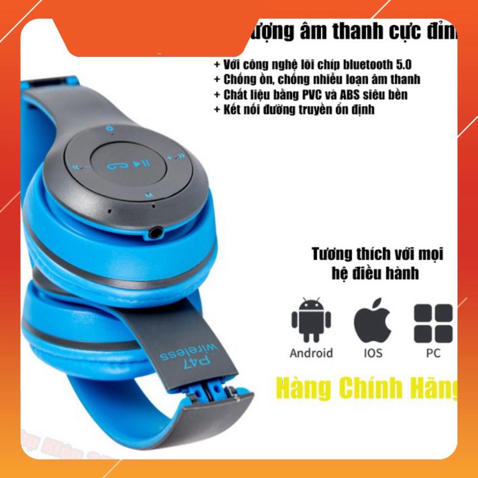 Tai Nghe Gaming Tai Nghe Chụp Tai P47 Chip 5.0 Hàng Chính Hãng Full Box Chống Ồn Khử Âm Tvdtech