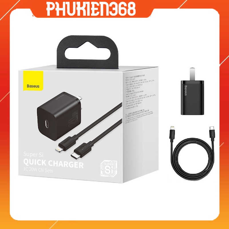 Củ sạc nhanh 20W Iphone, ipad cổng Type C hàng chính hãng Baseus, củ sạc nhanh