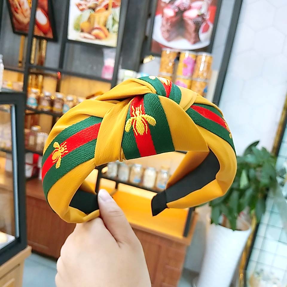 Băng Đô Cài Tóc Bản Rộng Bằng Vải Màu Trơn Thắt Nút Bản Rộng Thời Trang Hàn Quốc Cho Nữ