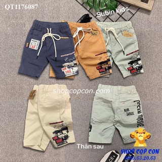 Quần lửng linen in hình cho bé trai (25-40kg)