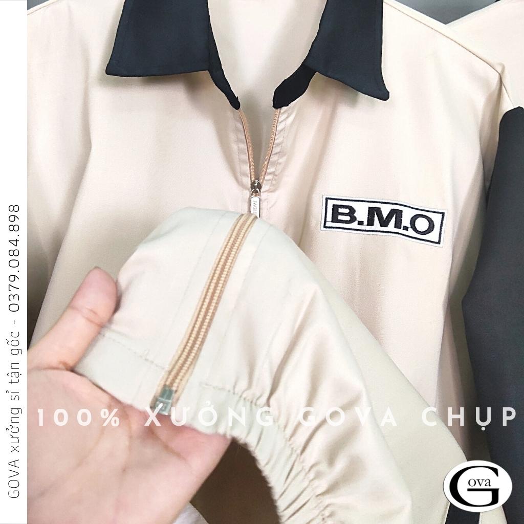 Áo Khoác Kaki B.M.O Nam Nữ Ulzzang Unisex 2 Lớp Form Rộng Thể Thao GOVA