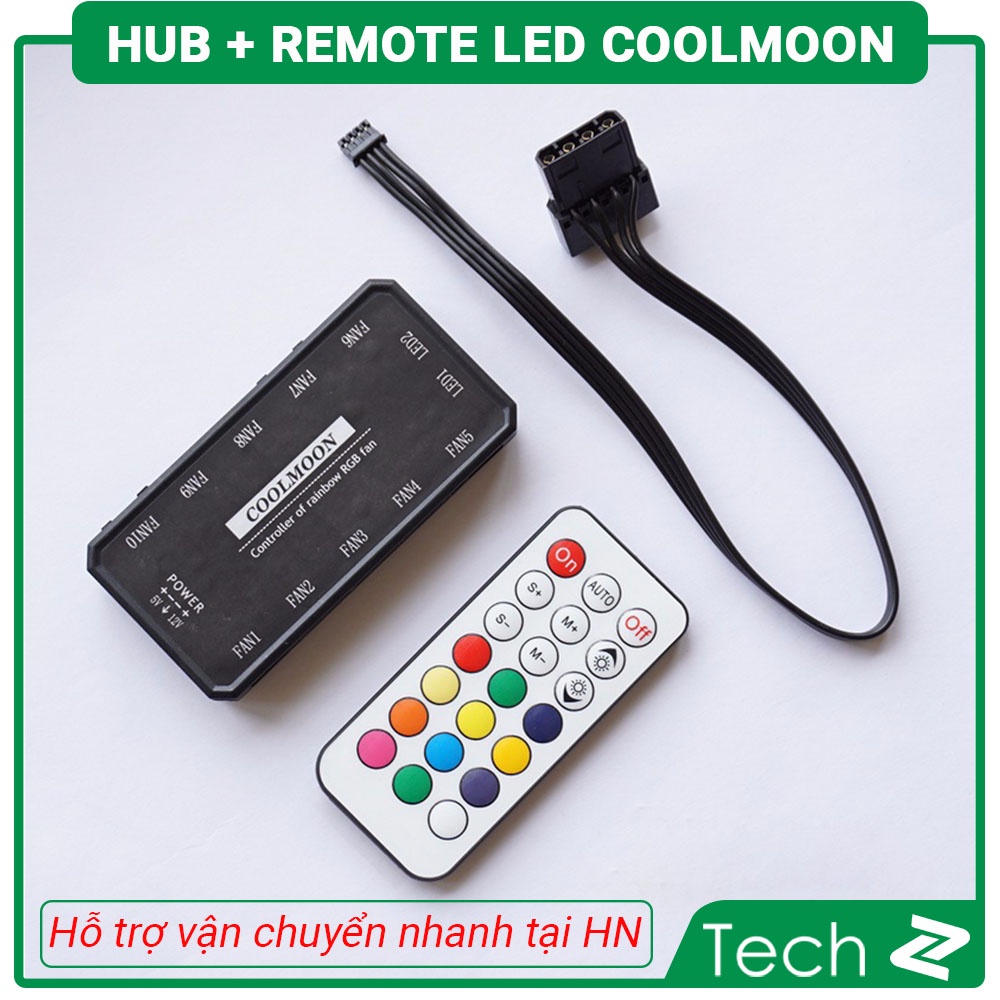 BỘ HUB KẾT NỐI NGUỒN VÀ ĐIỀU KHIỂN FAN RGB COOLMOON