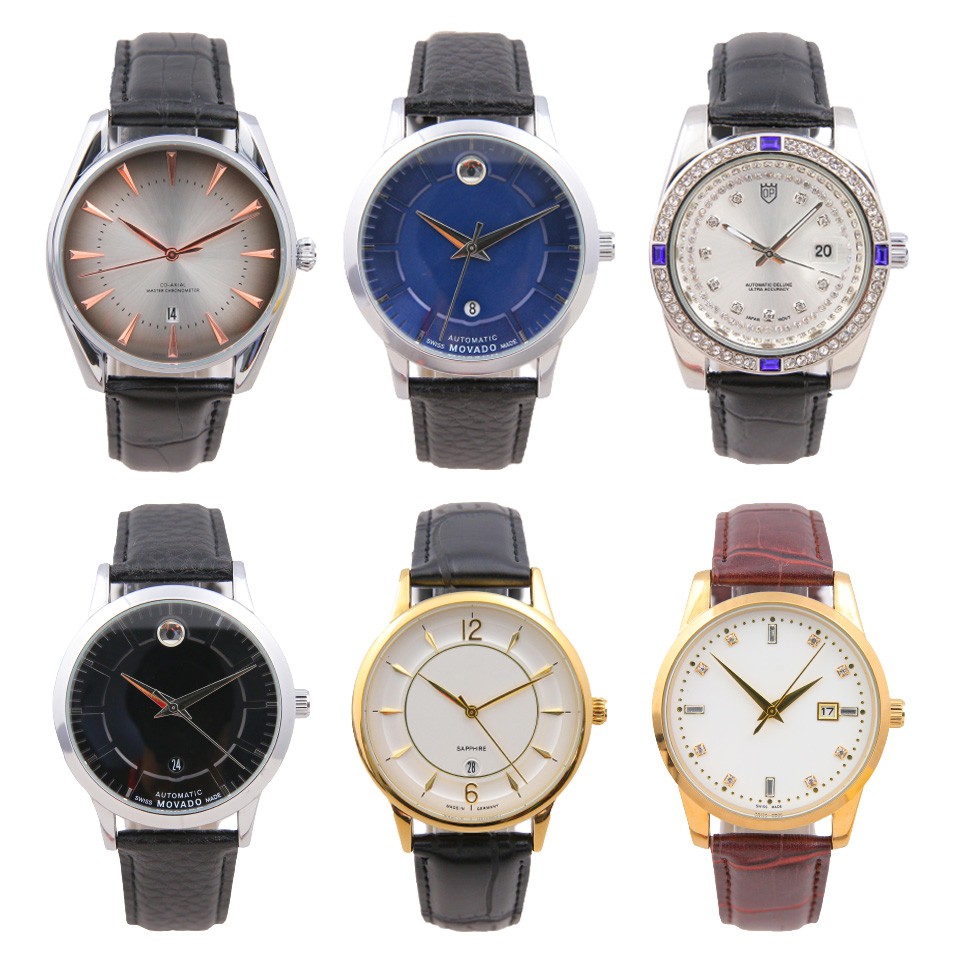 Đồng hồ nam sang trọng, đẳng cấp dây da, dây thép mặt kính chống xước chống nước - Chọn mẫu ngẫu nhiên