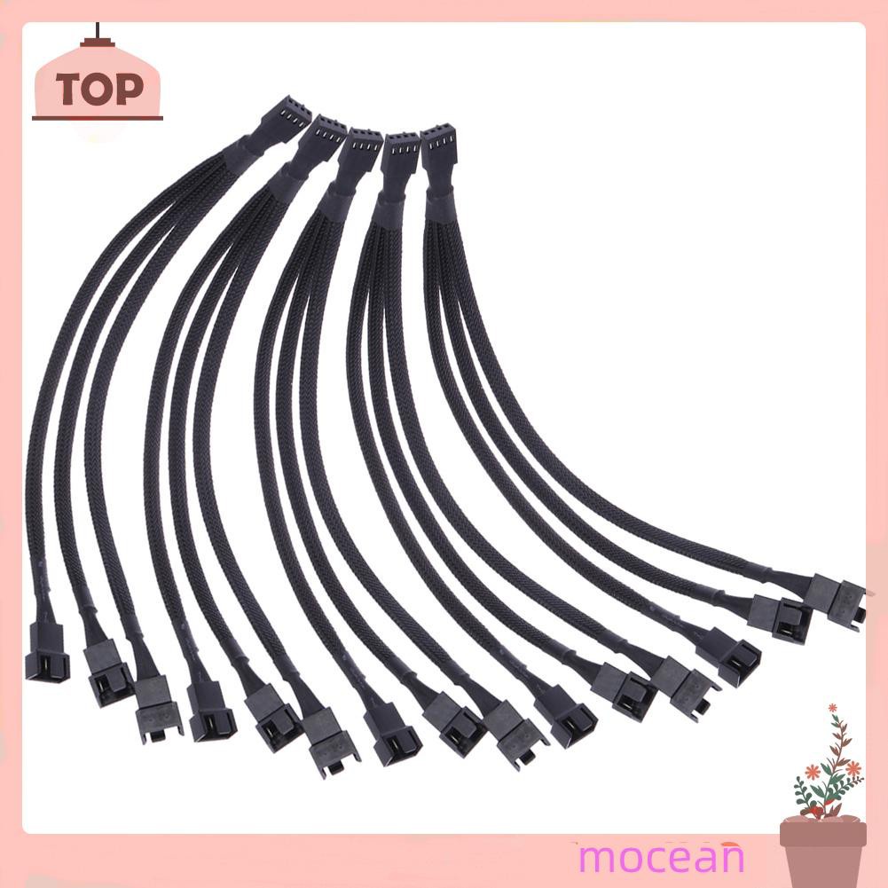 Mocean Dây Cáp Quạt 4 Pin Pwm 1 Đến 3 Chiều Màu Đen