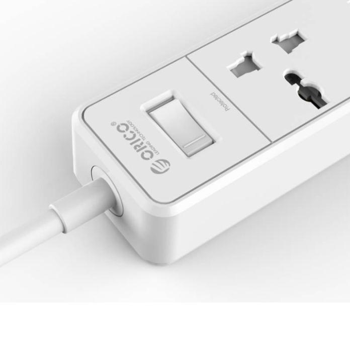 Ổ Cắm Điện Đa Năng Chống Sốc, Chống Giật đa năng ORICO, tích hợp 4 cổng USB 5v-2.4a